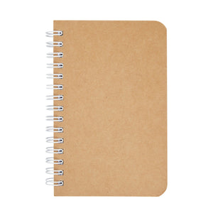 Mini Kraft Notebooks, Unlined A6 Spiral 90-Sheet Plain Journal (3.5x5.5 In, 6 Pack)