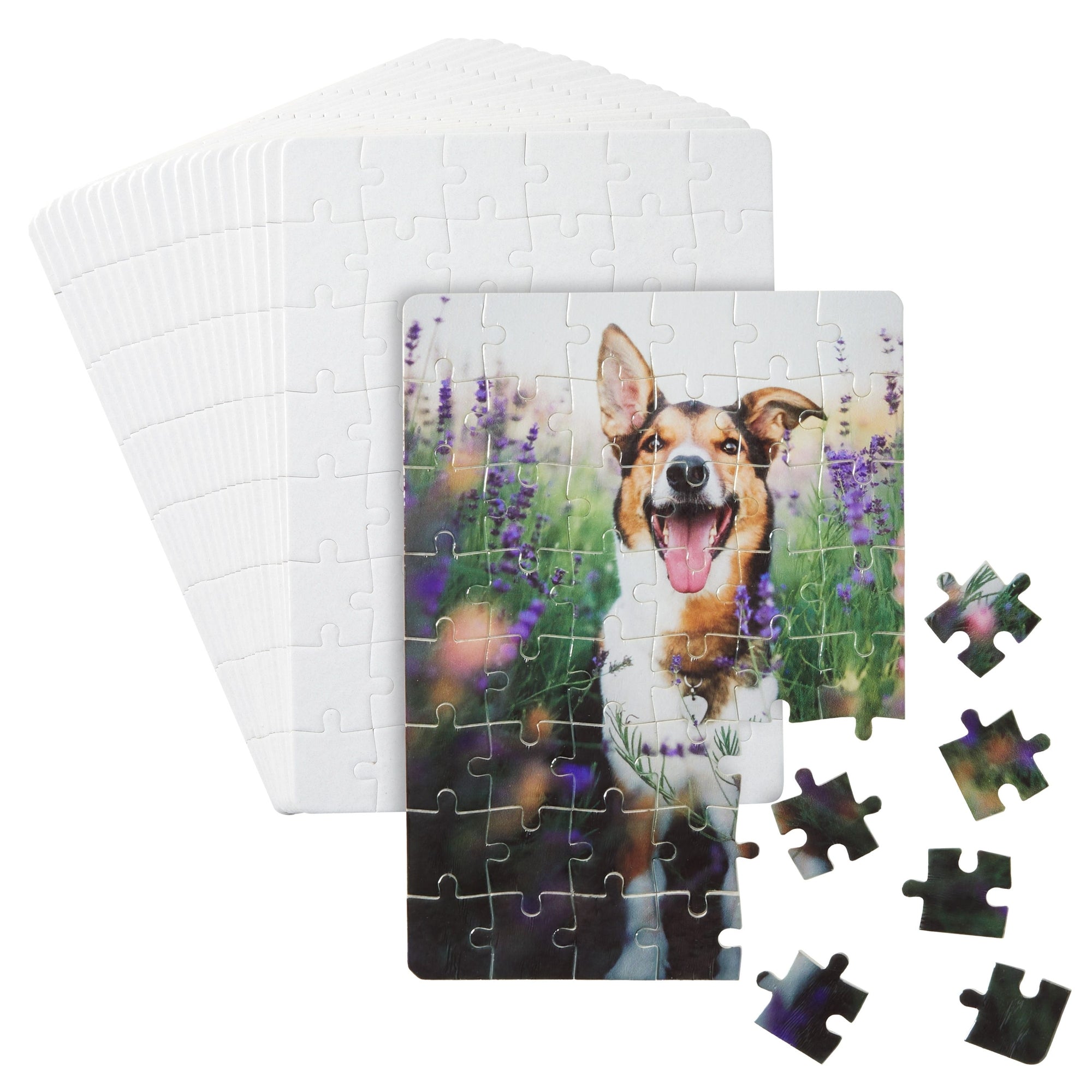 Bright Creations 10 Sets Blank Sublimation Puzzles for DIY Crafts, A4 120-Piece Jigsaws for Heat Press Thermal Transfer