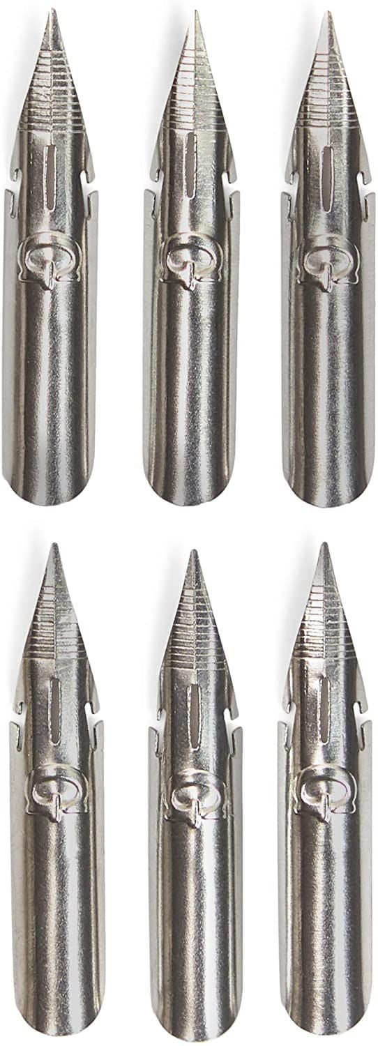 Fountain Pen Nibs Replacements for Writing (1.42 x 0.12 In, 6 Pack)