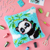 5-Piece Panda Latch Rug Hooking Kits for Adults Kids Beginners, DIY Crafts (16 x 16 In)