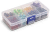 224 Pieces Chakra Beads for Jewelry Making, Bulk 8mm Lava Rock Stones with Storage Box, 8 Colors