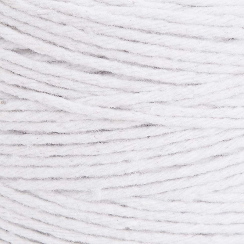 2mm White Cotton String for Crafts, Gift Wrapping, Macrame (218 Yards)