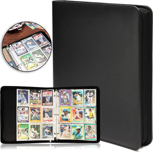 PU Leather Trading Card Binder with Metal Clips (360 Pockets)