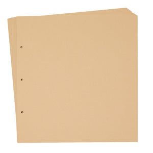 20 Sheets Kraft Scrapbook Paper 10 x 10 in, Refill Pages for DIY Wedding & Family Photo Album