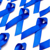 Blue Satin Awareness Ribbons with Clutch Pins (5/8 In, 50 Pack)