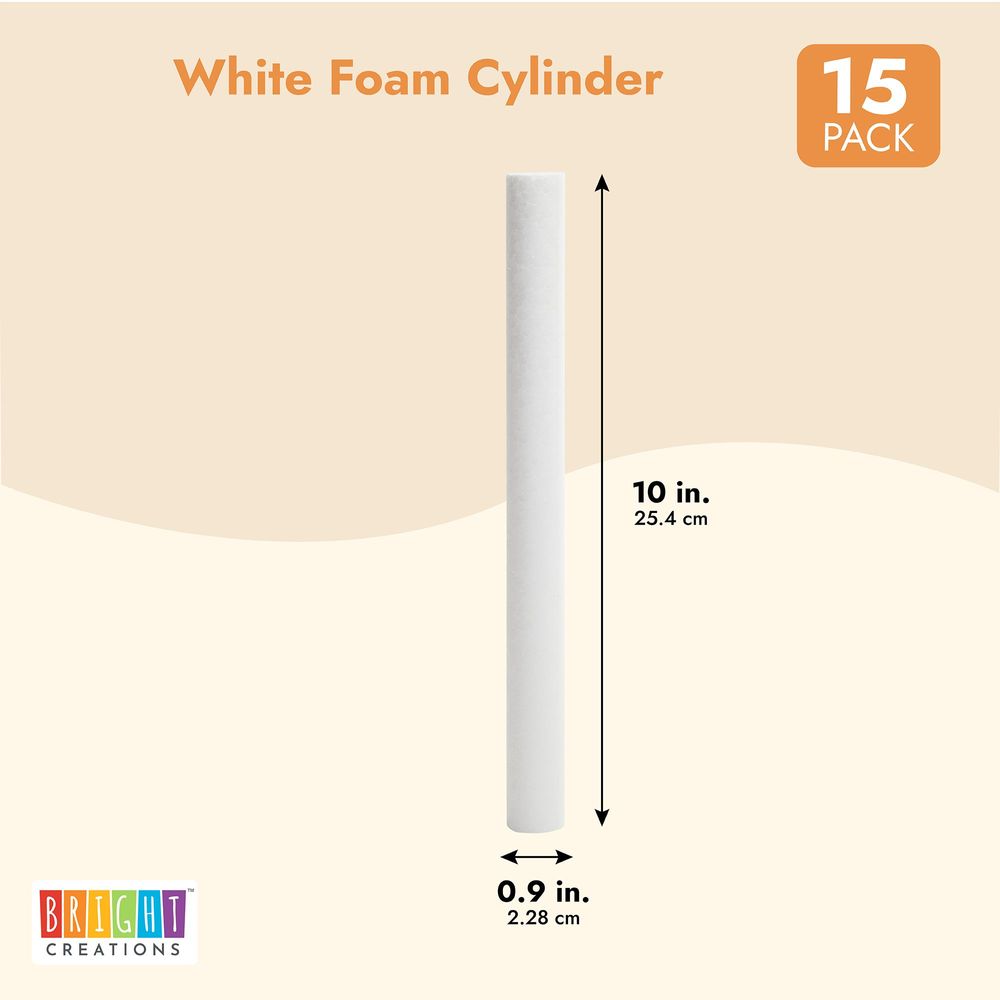 Foam Cylinders for Modeling, DIY Crafts and Arts Supplies (0.9 x 10 In –  BrightCreationsOfficial