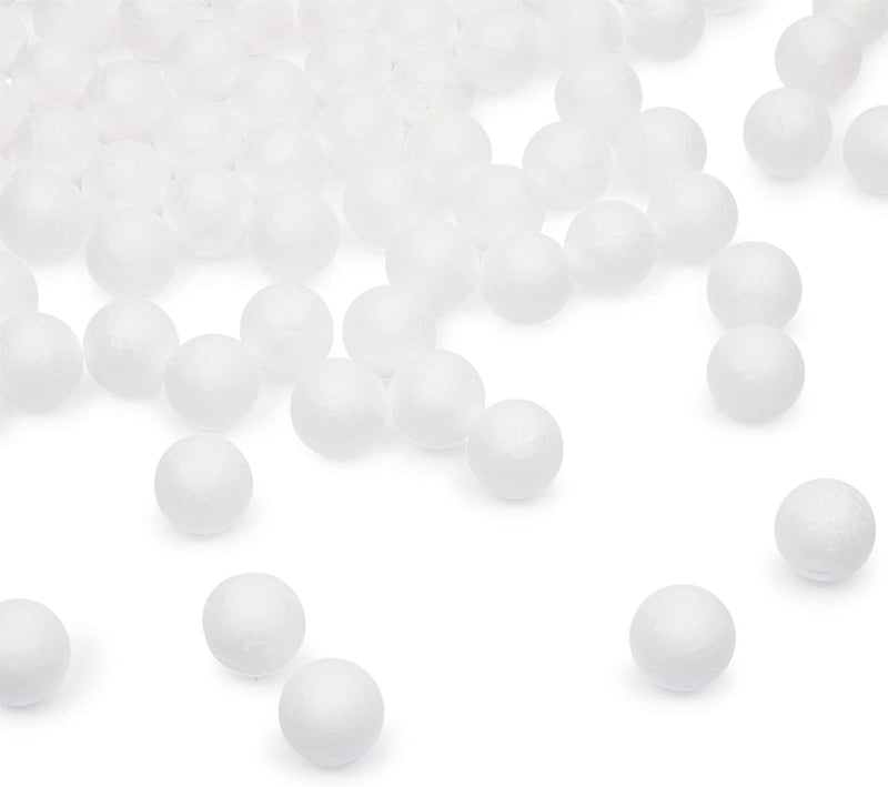 Bright Creations 1-Inch Foam Balls, Small White Spheres for DIY Crafts (350 Pack)