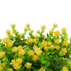 Yellow Artificial Flowers for Cemetery with 2 Cone Vases, Small Bouquets for Grave Decorations (8.6 x 13 Inches, 6 Bundles)