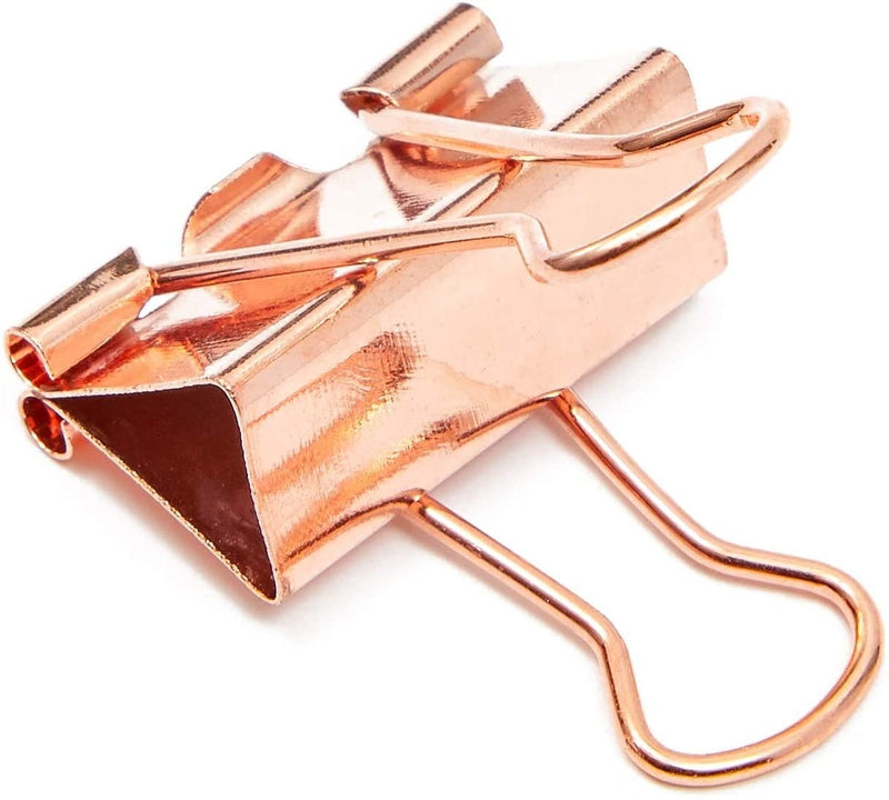 Bright Creations Rose Gold Binder Clips (Medium, 1 in, 50 Pack)