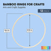 Bamboo Rings for Crafts, Macrame, and Dreamcatchers (10.2 Inches, 12 Pack)