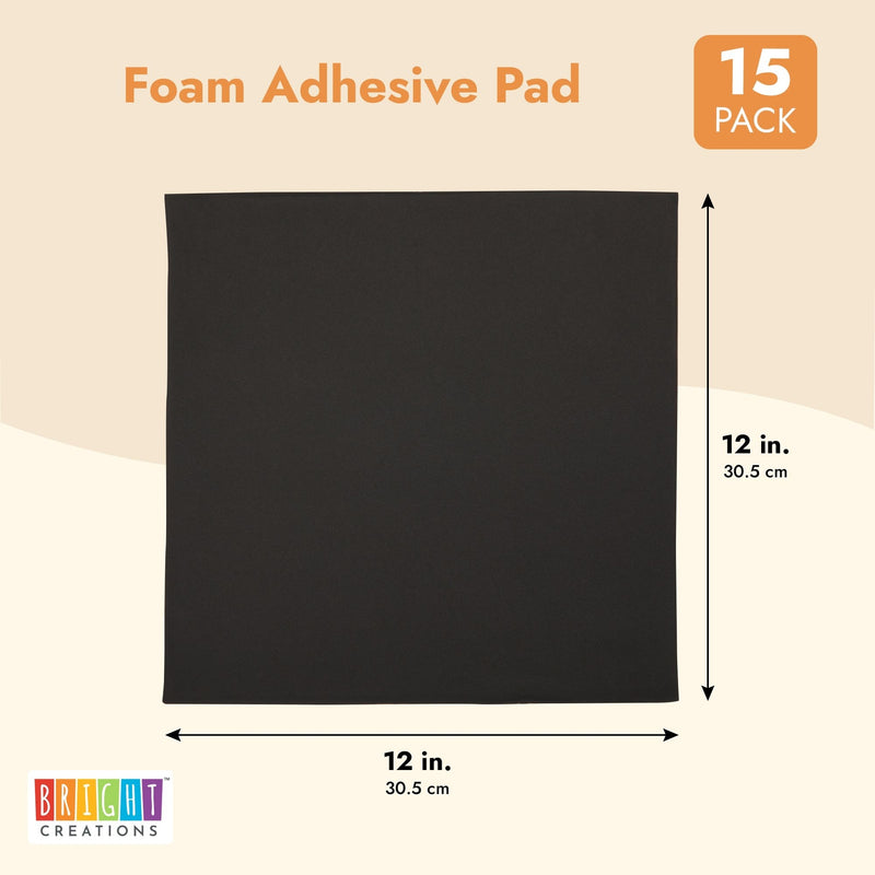 15 Pack Adhesive 1/16" Thick Neoprene Rubber Sheets, 12"x12" Sponge Foam Pads for DIY Cosplay