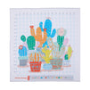 Cactus Pattern Stamped Counted Cross Stitch (17.5" x 17"), Embroidery Beginner Kit with 11 CT Cloth, Needles, Thread