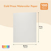 100 Sheets Cold Press Watercolor Paper for Artists, Beginners (8.5 x 11 In)