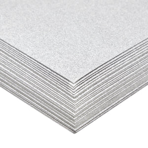 30 Sheets Silver Glitter Cardstock Paper for DIY Crafts, Card Making, Invitations, Double-Sided, 300gsm (8.5 x 11 In)