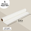 Glassine Paper Roll for Artwork, Transparent Paper Protection for Drawings, Crafts, Documents, Photos, Projects, and Baked Goods, Classroom Supplies (17.5 Inches x 25 Yards)