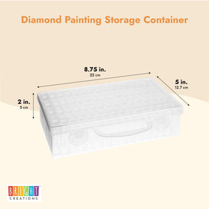 Diamond Painting Case with 64 Rhinestone Storage Boxes, 196 Labels (8.75 x 5 x 2.1 in)