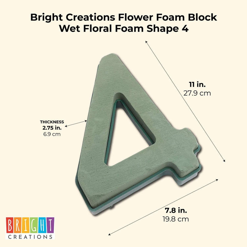 Wet Floral Foam Number 4 for Fresh Flower Arrangements (11 x 7.8 x 2.75 In)