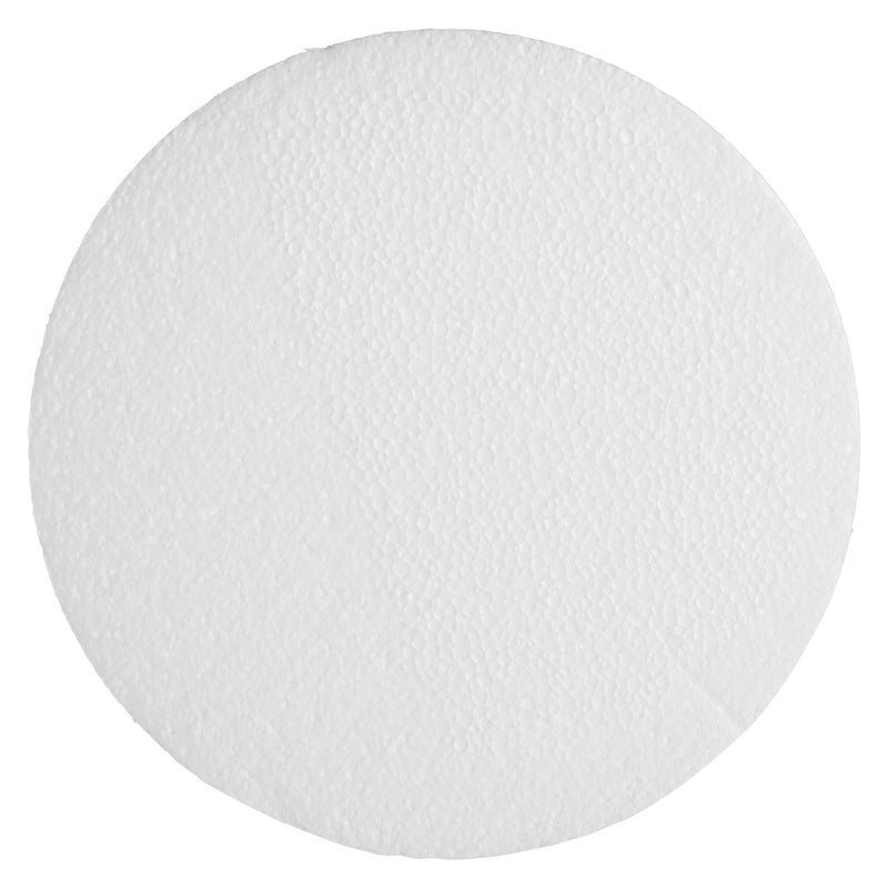 8 Inch Round Cake Dummy, Foam Cake Form (White, 8x4 Inches)