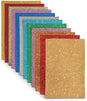 Glitter Fabric Sheets, Faux Leather (6 x 9 Inch, 24 Pack)