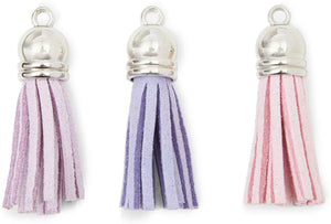 Leather Tassel Keychain Kit with Swivel Hooks and Key Rings (25 Colors, 150 Pieces)