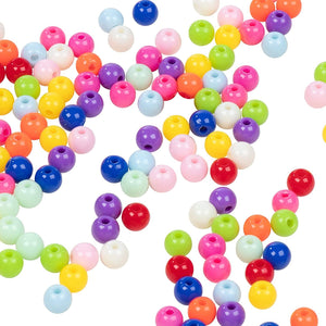 2000 Pieces Bubble Beads for Crafts, Jewelry Marking, Rainbow Colors (0.24 in)