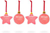 4 Pack Clear Christmas Hanging Photo Picture Frame Ball Ornaments for Xmas Tree Decoration, Circle & Star