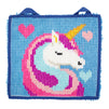 Mini Unicorn Latch Hook Rug Kit For Kids Crafts, Adults, and Beginners, DIY (12 x 11 In)
