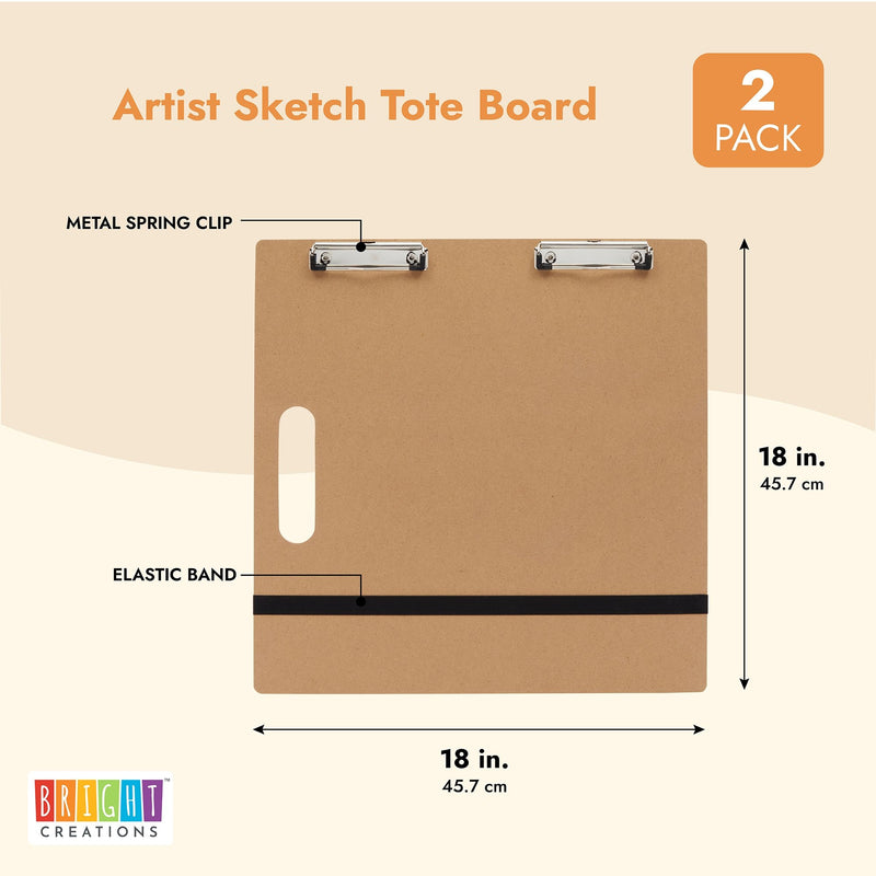  2-Pack Artist's Drawing Sketch Boards, Large Art