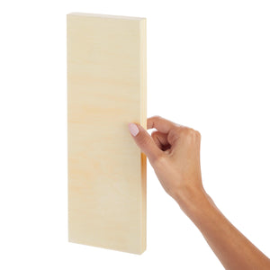 6 Pack Unfinished Wood Canvas Boards for Crafts, Wooden Panels for Painting (4 x 12 in)
