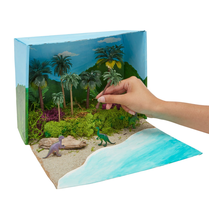 Miniature Palm Trees for Dioramas, Models, Crafts Decorating (3 Styles, 10 Sizes, 38 Pieces)